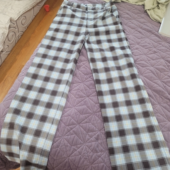 Urban Outfitters  Plaid Wide, Flare High Rise Pants size 4 - Picture 3 of 12